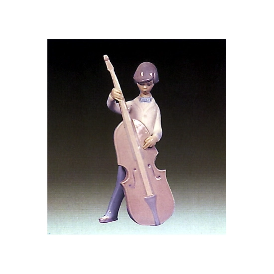 Lladro - Boy With Double Bass  1970-81