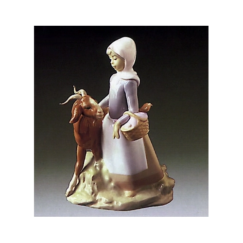 Lladro - Little Girl with Goat 1972-87