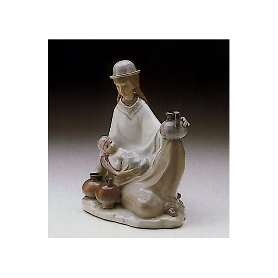 Lladro - Peruvian Girl With Baby 1972-81