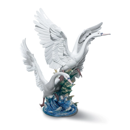 Lladro - Swans Take Flight