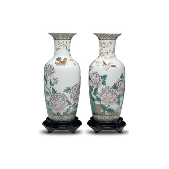 Lladro - Oriental Peonies Vase #2 Le300 1992-01