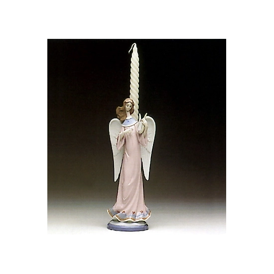 Lladro - Angel With Lyre Candelholder 1992-97