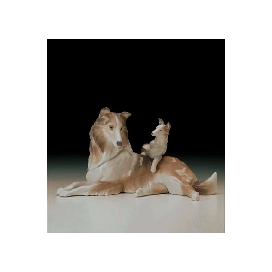 Lladro - Collie with Puppy 1997-00