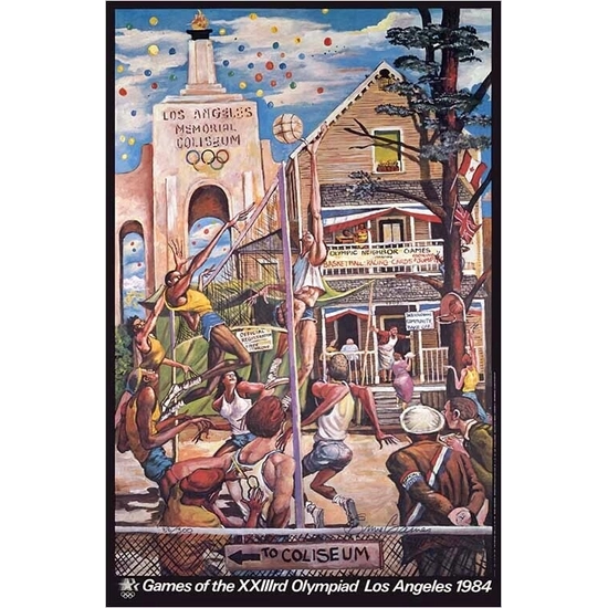 Ernie Barnes - Neighborhood Games Limited Edition Pencil Signed