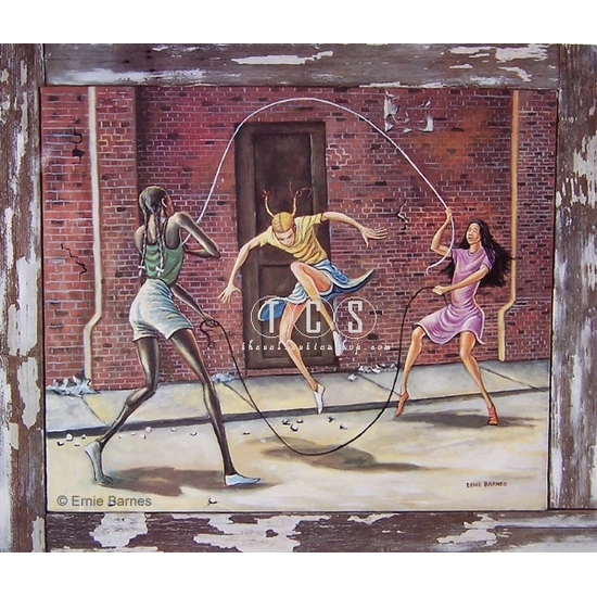 Ernie Barnes - Double Dutch-Signed