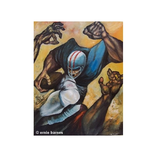 Ernie Barnes - The Fullback Artist Signed