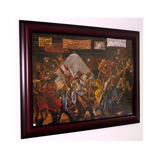 Ernie Barnes - Sugar Shack-Unsigned Framed