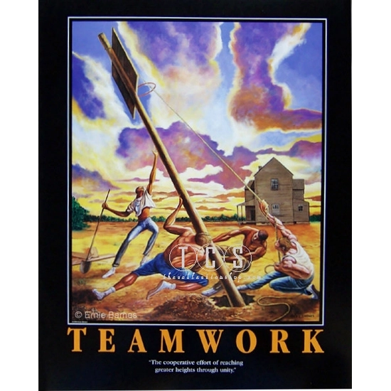 Ernie Barnes - Teamwork-Unsigned