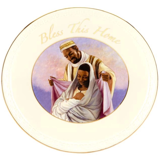 Ebony Visions - Bless This Home Porcelain Wall Plaque