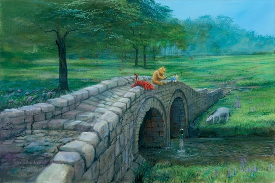 Peter Ellenshaw-Fishing With Friends Winnie The Pooh