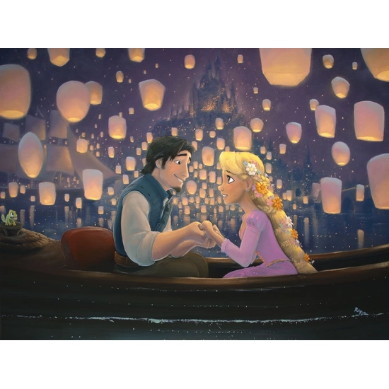 Rob Kaz  - Seeing Stars Giclee on Canvas - From Disney Tangled