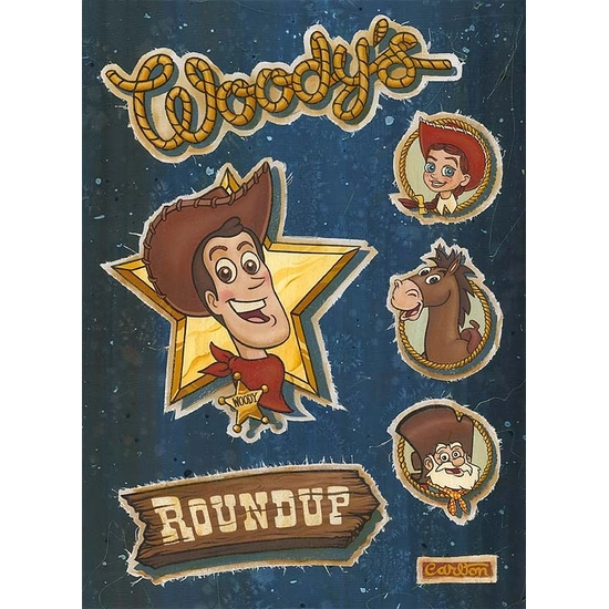 Trevor Carlton - Woody's Roundup - Toy Story 2 Hand-Painted Mixed-Media On Hand-Textured Canvas With Unique Hand Painted Background