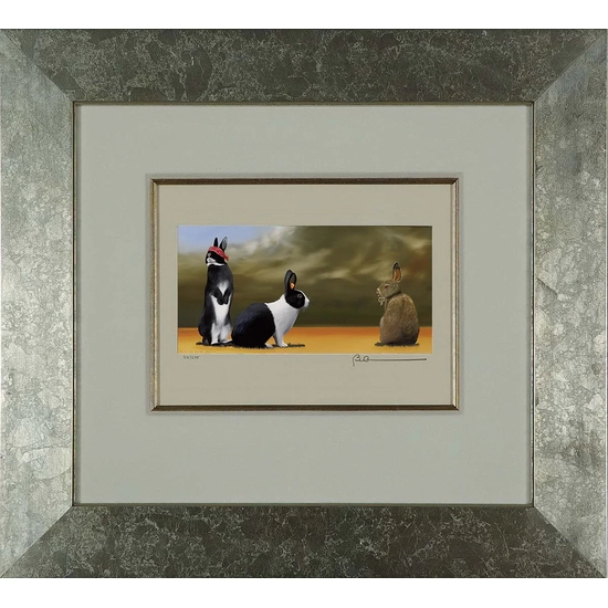 Robert Deyber - See No Evil, Hear No Evil, Speak No Evil - Hares Framed