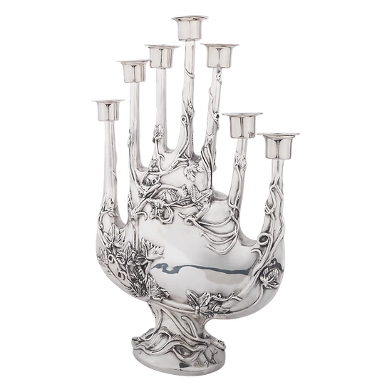 Dargenta - 7 Arm Silver Candle Holder