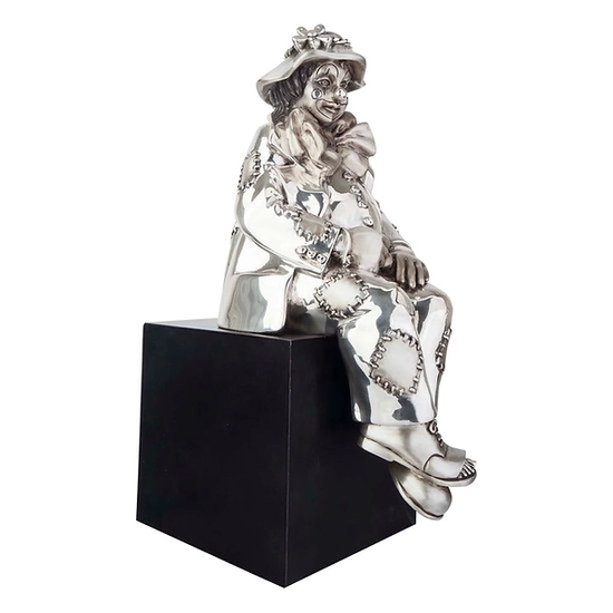 Dargenta - Silver Sitting Clown Statue