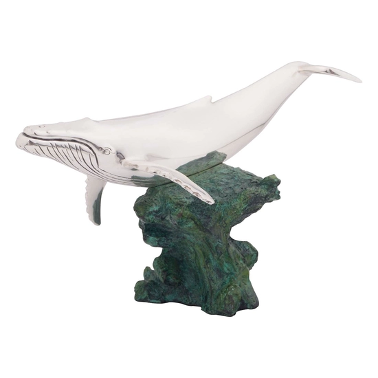 Dargenta - Silver Blue Whale Statue