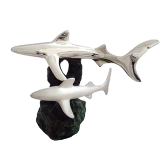 Dargenta - Adult & Young Shark Statue