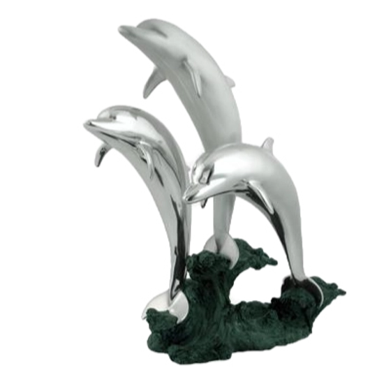 Dargenta - Silver Dolphins Triad Statue