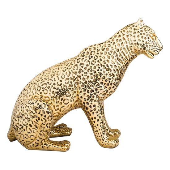 Dargenta - Sitting Gold Leopard Statue