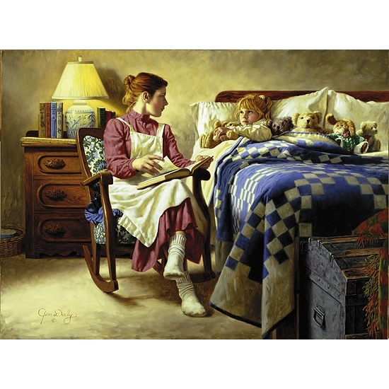 Jim Daly - Bedtime Story W/gift Print Her First Love L.e.print