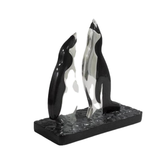 Dargenta - Silver Singing Penguins Statue