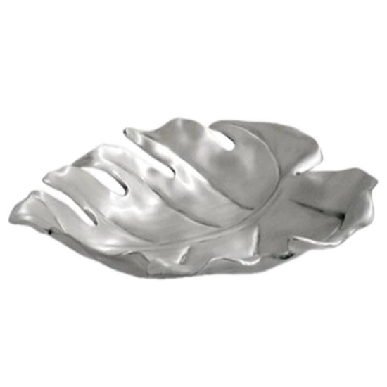 Dargenta - Leaf Silver Fruit Bowl Table Centerpiece