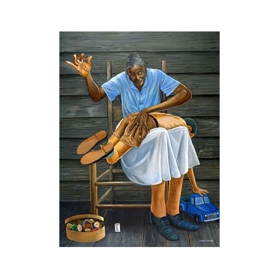 Ernie Barnes - Grandma's Hands