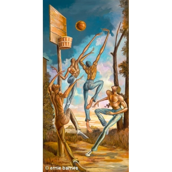 Ernie Barnes - Above The Rim Giclee