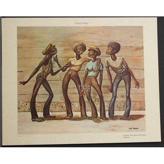 Ernie Barnes - Stet Song Lithograph Artist Proof