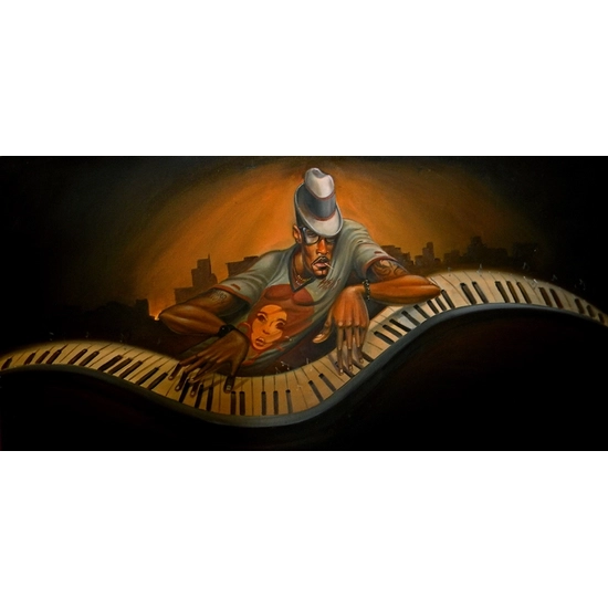 Frank Morrison - GRAND MASTER JAZZ GICLEE ON CANVAS