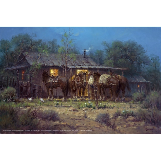 G Harvey - Bunkhouse Lights Giclee On Canvas