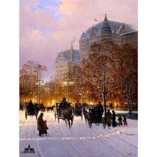 G Harvey - A Stroll on the Plaza Artist Proof