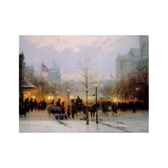 G Harvey - Inauguration Eve Giclee On Canvas Artist Proof