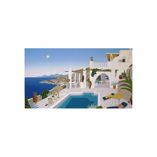 Thomas McKnight - Sunset Hill-Mykonos Deluxe On Canvas