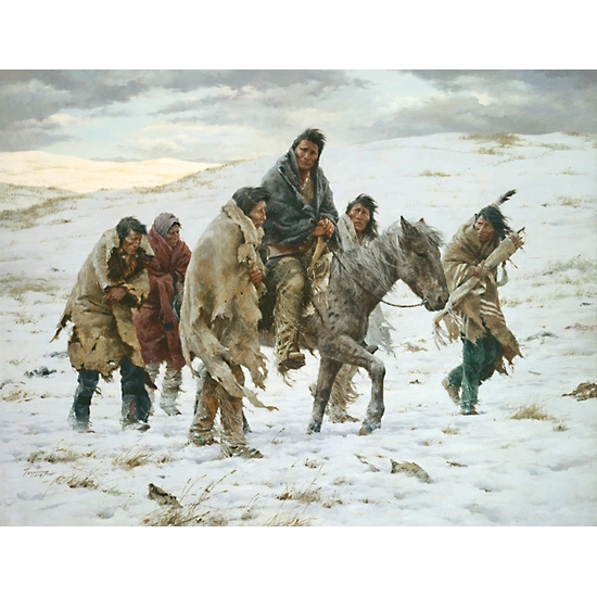 Howard Terpning - CHIEF JOSEPH RIDES TO SURRENDER