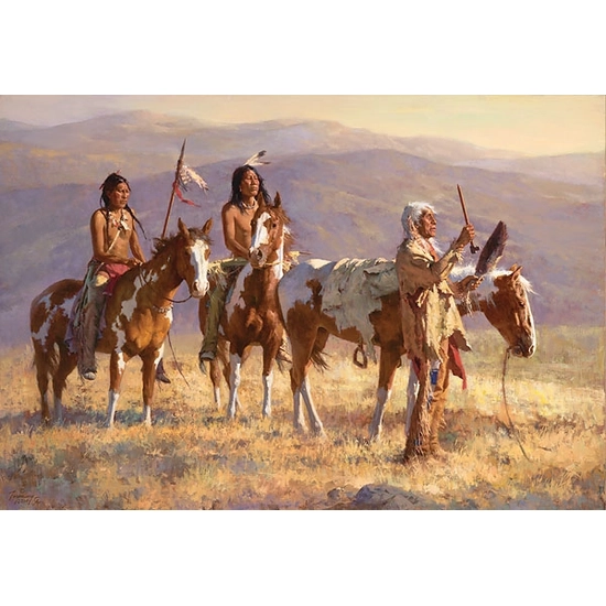 Howard Terpning - GRANDFATHER PRAYS TO SUN