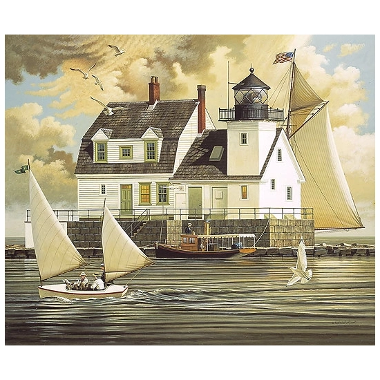 Charles Wysocki - Rockland Breakwater Light ANNIVERSARY EDITION