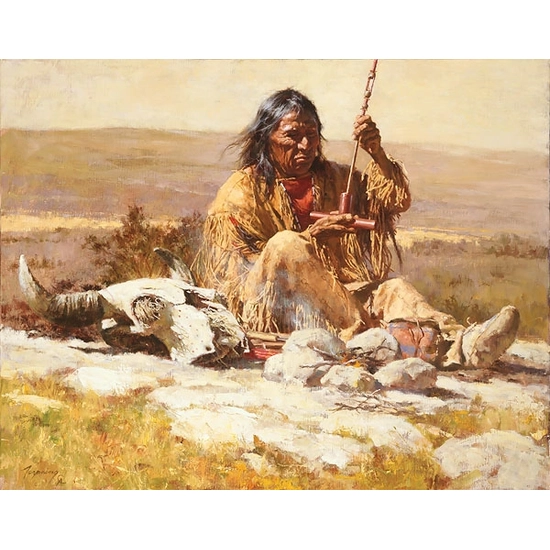 Howard Terpning - SEEKING WISDOM THROUGH THE PIPE