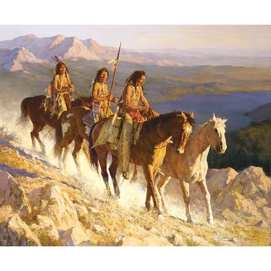 Howard Terpning - TRAIL ALONG THE BACKBONE