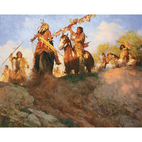 Howard Terpning - Sunset for the Comanche MASTERWORK