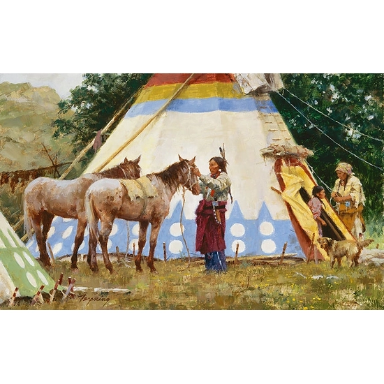 Howard Terpning - The Family Home SMALLWORK EDITION ON