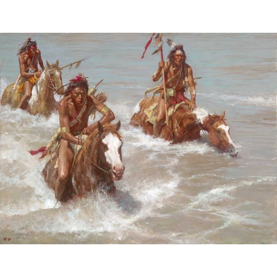 Howard Terpning - Pursuit Across the Yellowstone