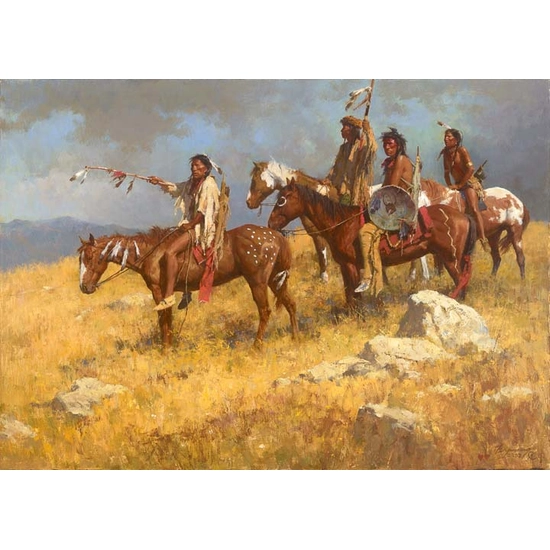 Howard Terpning - Horsebacks on the Far Ridge