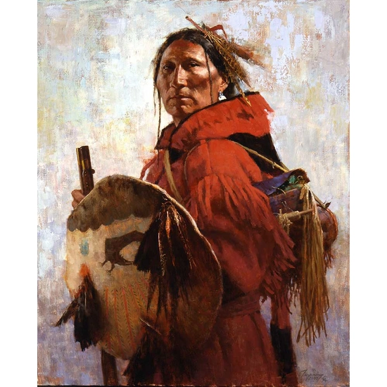 Howard Terpning - Red Blanket Coat