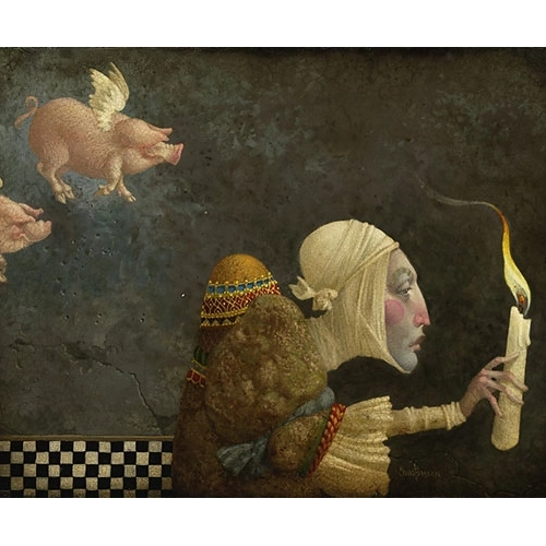 James Christensen - If Pigs Could Fly Artist Proof Canvas