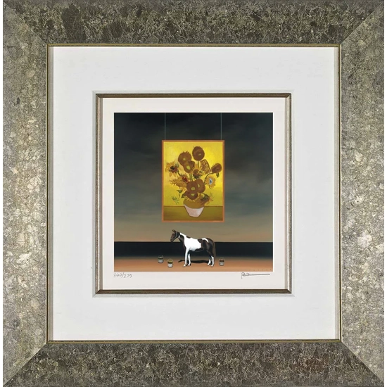 Robert Deyber - Paint Horse Van Gogh Framed