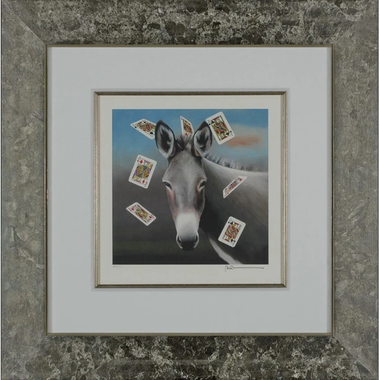 Robert Deyber - The Jack Ass Playing Cards Framed