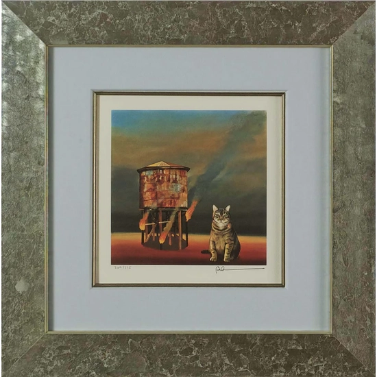 Robert Deyber - Cat-astrophie Framed