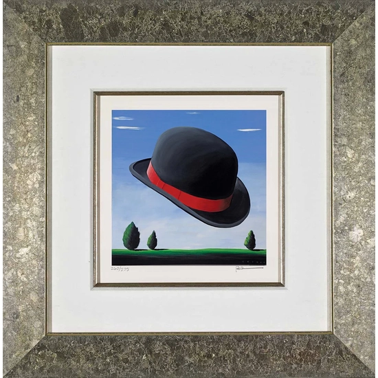 Robert Deyber - At The Drop Of A Hat Bowler Framed