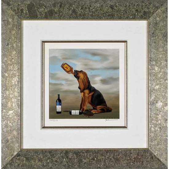 Robert Deyber - Booze Hound II Framed